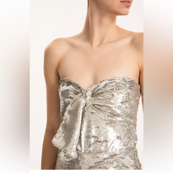 ADRIANA DEGREAS
Sequins Strapless Swimsuit/Top With Bow - Picture 4 of 10